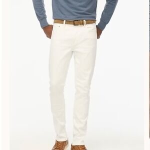 J.Crew Factory NWT Mens Signature Slim-Fit Flex White Jeans Size 32x34